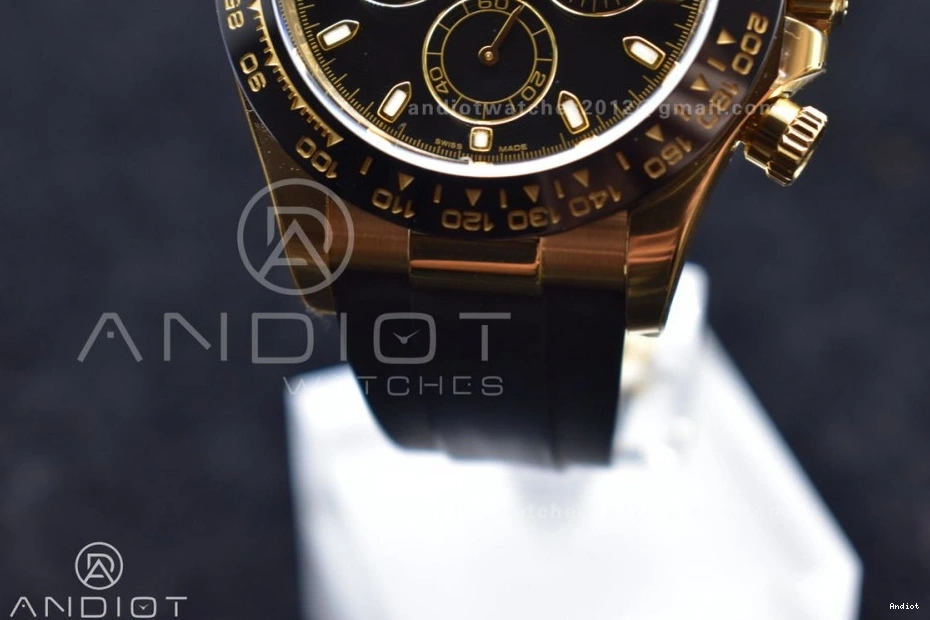 Dial 1:1 Best Rubber Daytona Strap SA on 759 Snug 116518 Edition Clean Oysterflex Black 0708